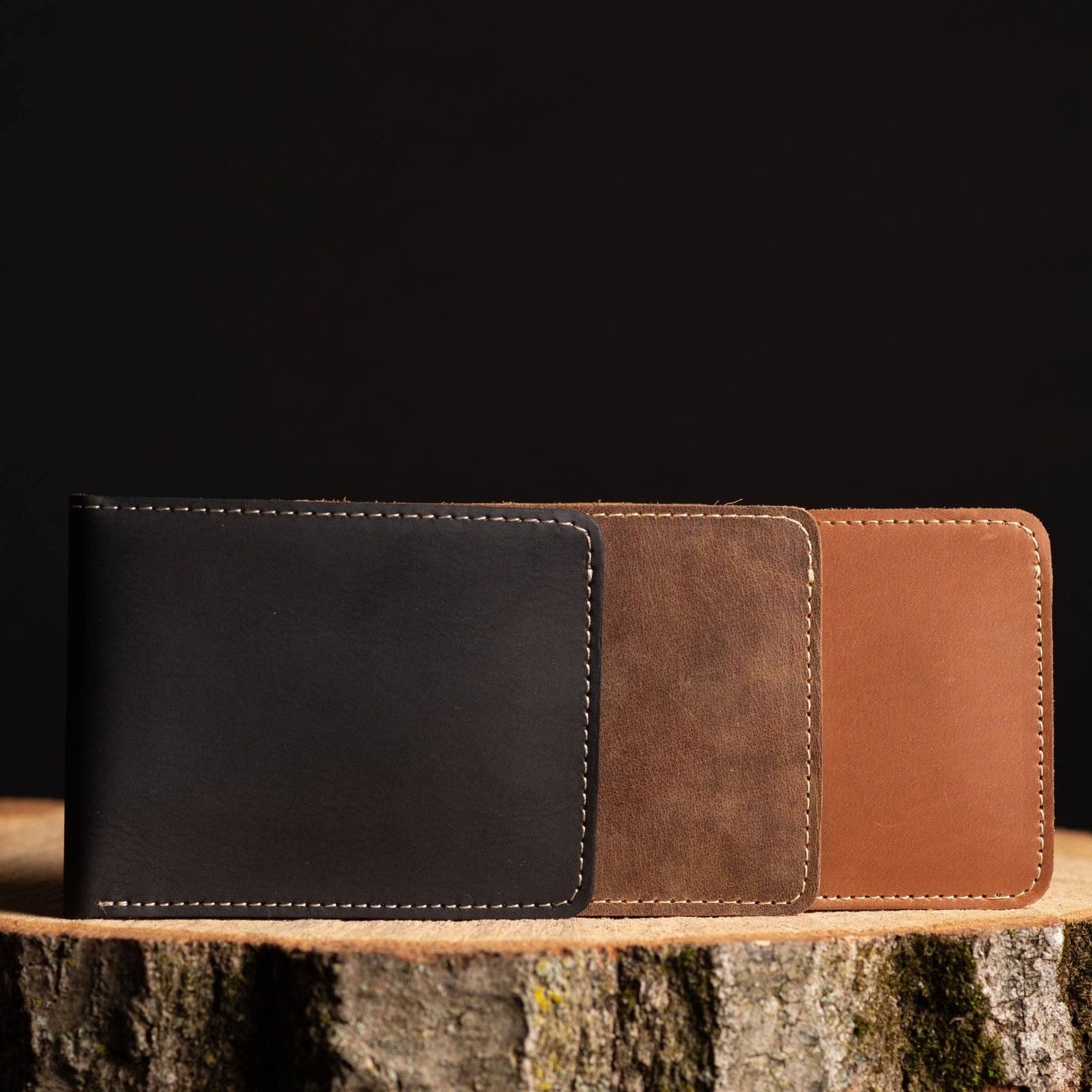 Brown Full Grain Leather Minimalist Wallet