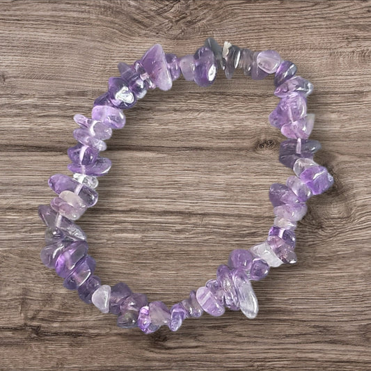 Amethyst Chip Bracelet – Natural Healing Crystal