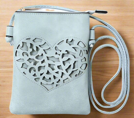 Blue - Heart Cut Crossbody Cellphone Bags