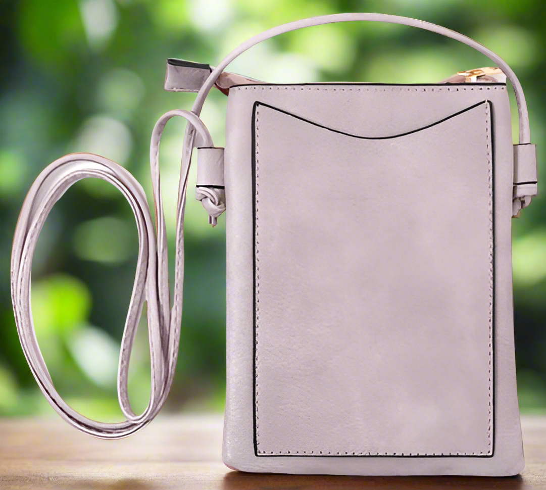 Purple - Butterfly Cut Crossbody Bag With Cellphone Pocket