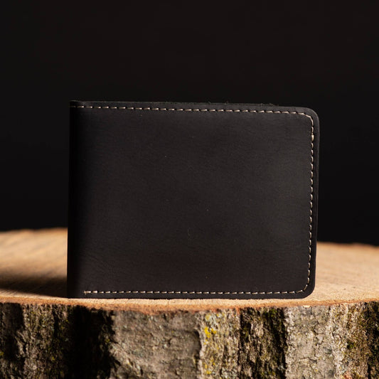 Brown Full Grain Leather Minimalist Wallet