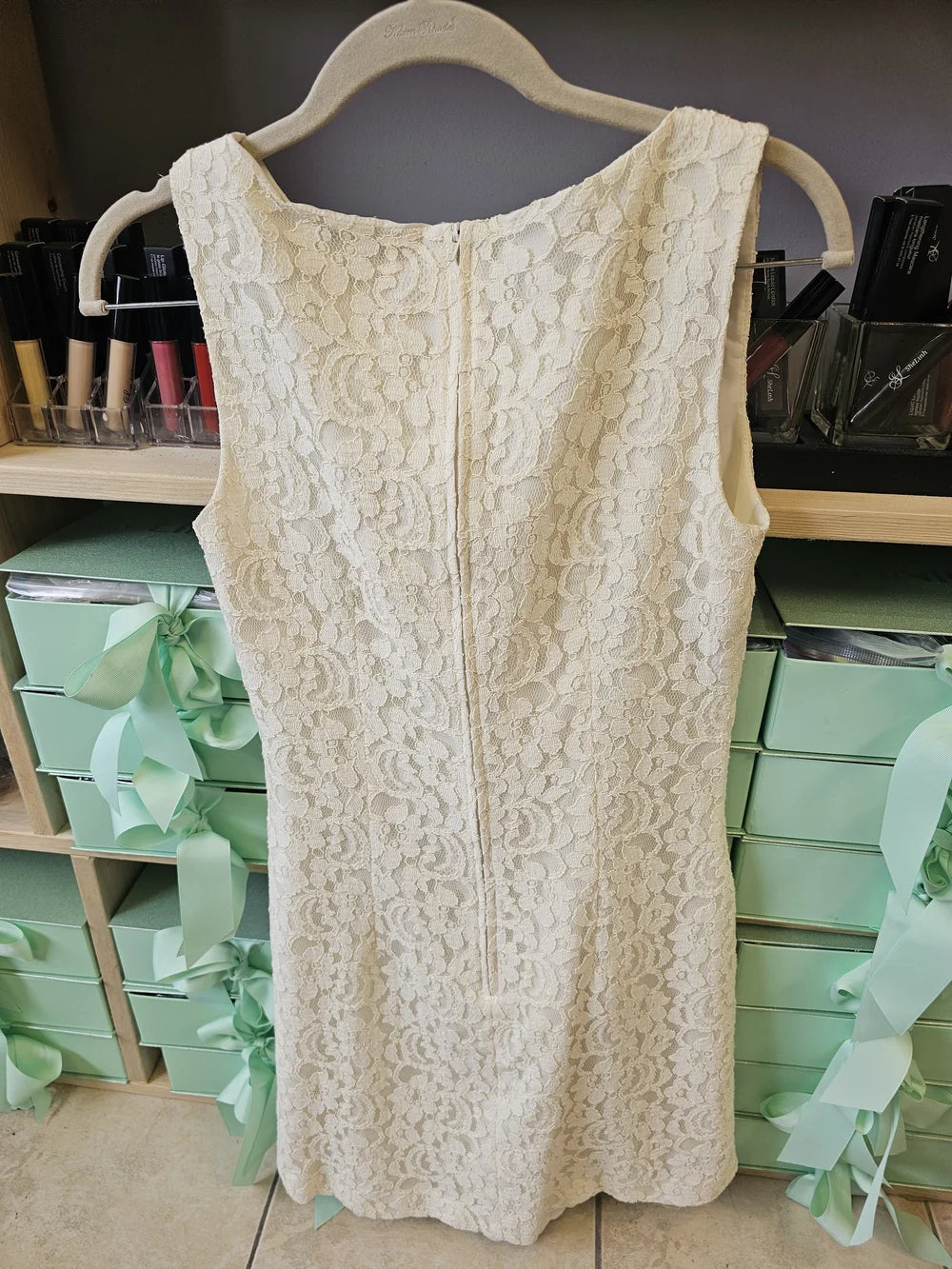 Spirit White Lace Sleeveless Mini Dress
